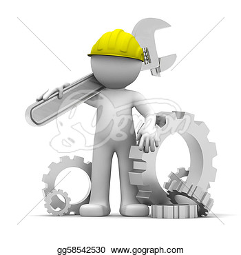 Mechanical Engineering Clipart Clipart   3d Industrial Worker
