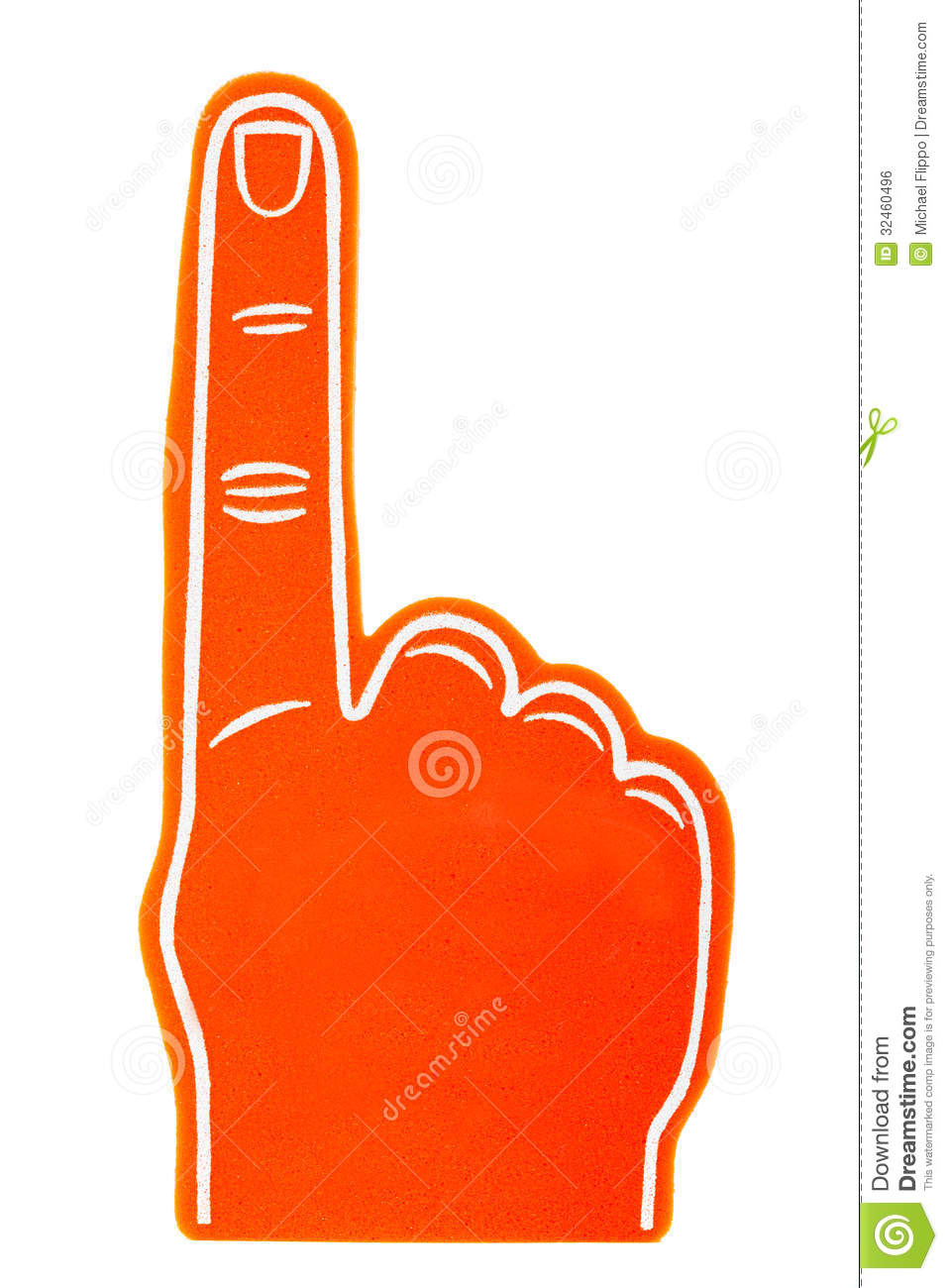 Orange Foam Finger Clipart