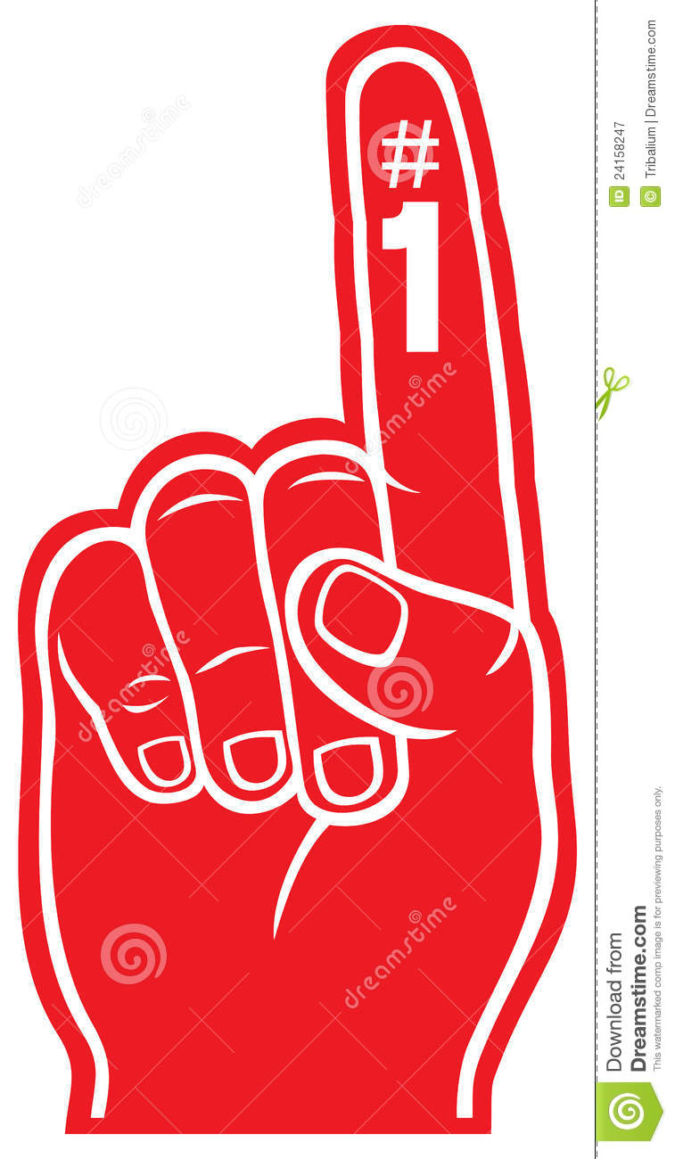 Red Foam Finger Royalty Free Stock Photography   Image  24158247