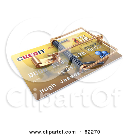 Royalty Free  Rf  Clipart Illustration Of A 3d Credit Card Trap Ready