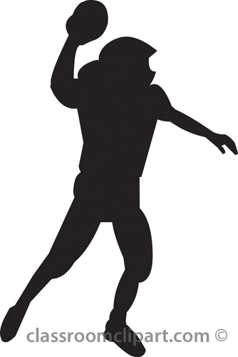 Silhouettes   Football Player Silhouette   Classroom Clipart