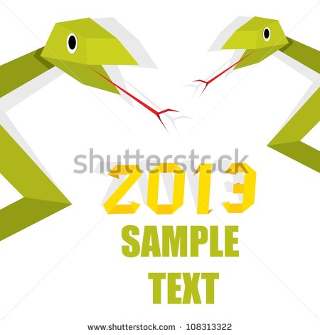 Stock Vector Funny New Year S Eve Greeting Card With Snake Happy New