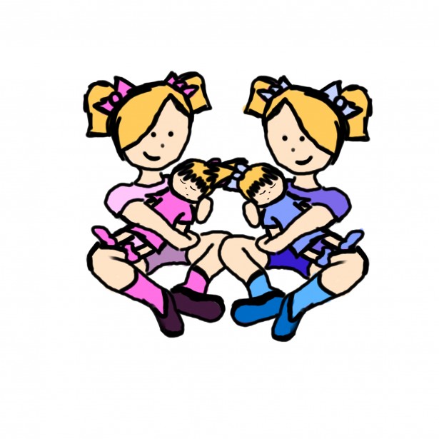 Twins Playing Dolls Free Stock Photo   Public Domain Pictures