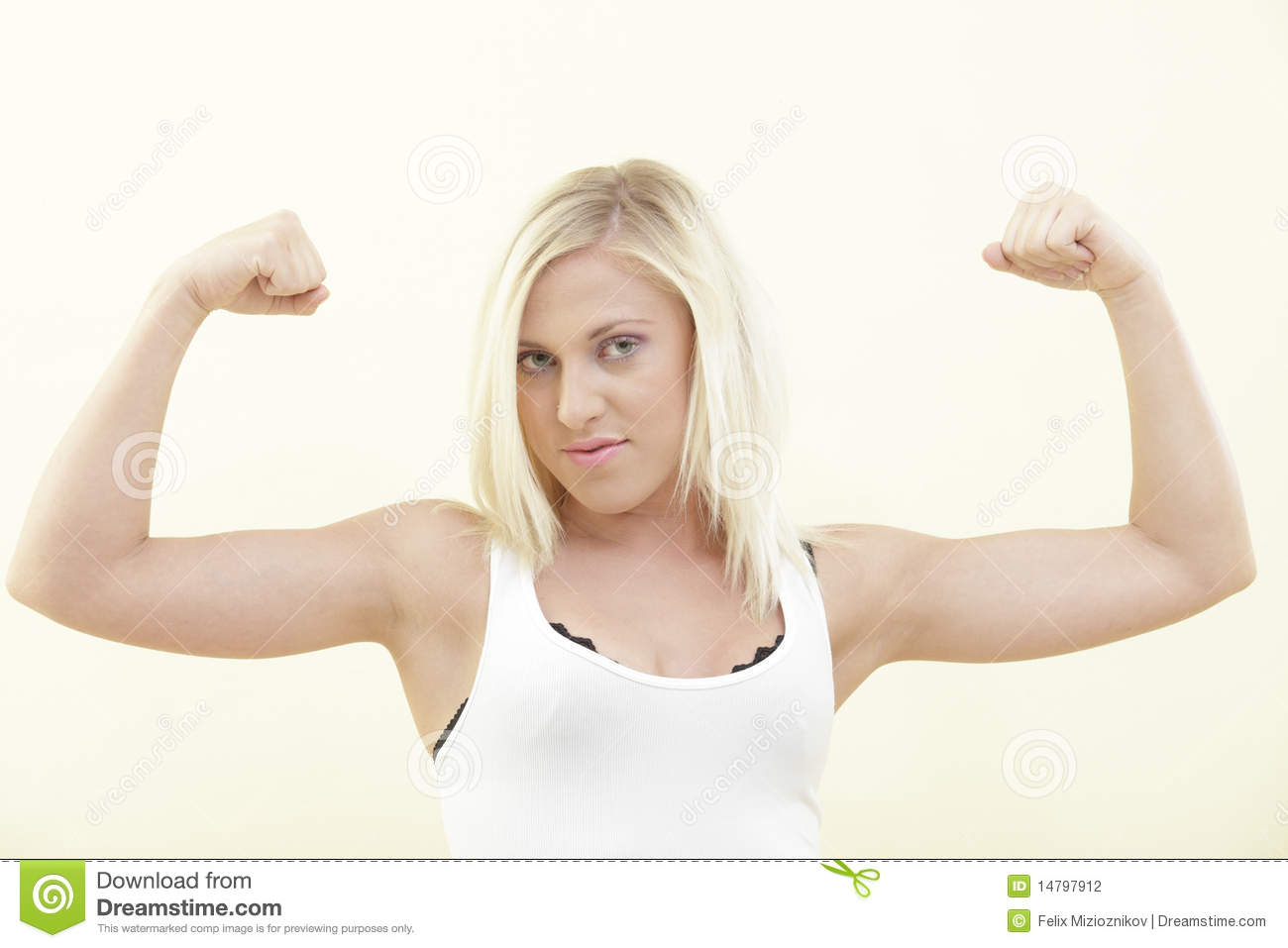 Woman Flexing Her Biceps Stock Photography   Image  14797912