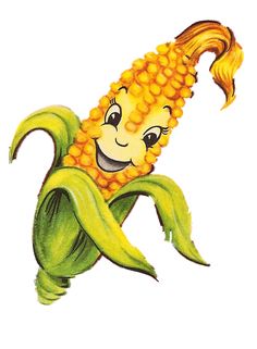 Anthropomorph Corn Corn Cob Clip Art Vintage Clipart Vintage