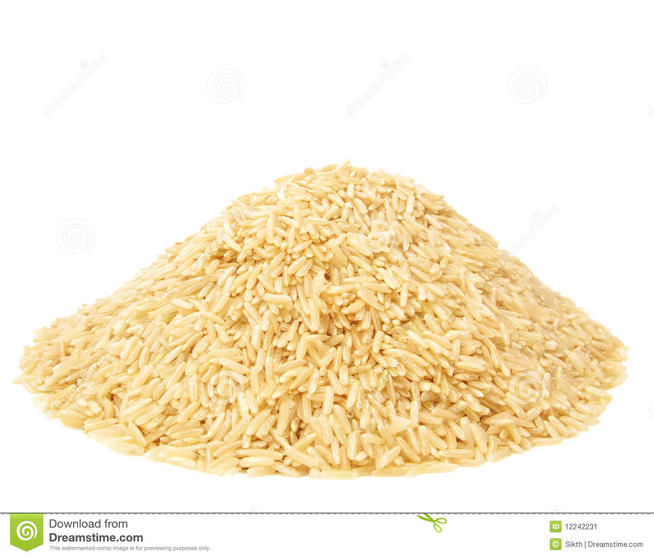 Brown Rice Clip Art Pile Of Brown Rice Stock Image   Image  12242231