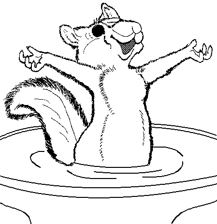 Bw Cartoon Cartoon Squirrels Squirrel Squirrel Coloring Pages
