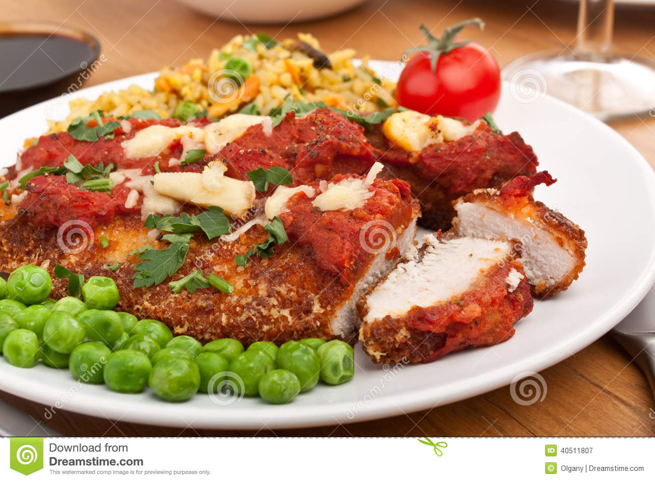 Chicken Parmesan Stock Photo   Image  40511807