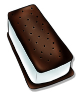 Chocolate Ice Cream Sandwich Clipart Digital Gr       1 00