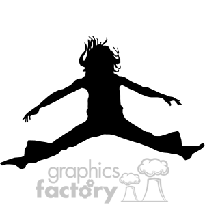Cutter Action Vector Eps Png Jpg Gif Clipart Jump Jumping Girl Female