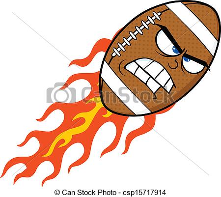 Football Ball   Angry Flaming American    Csp15717914   Search Clipart    
