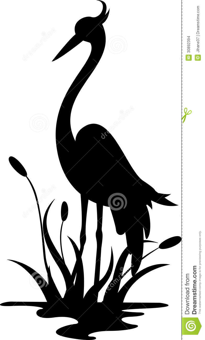 Heron Silhouette For You Design Stock Images   Image  30892394