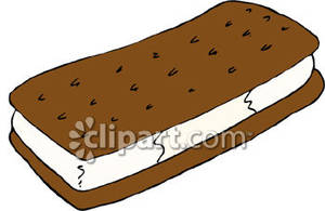 Ice Cream Sandwich   Royalty Free Clipart Picture