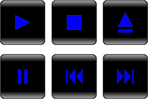 Multimedia Buttons Clip Art