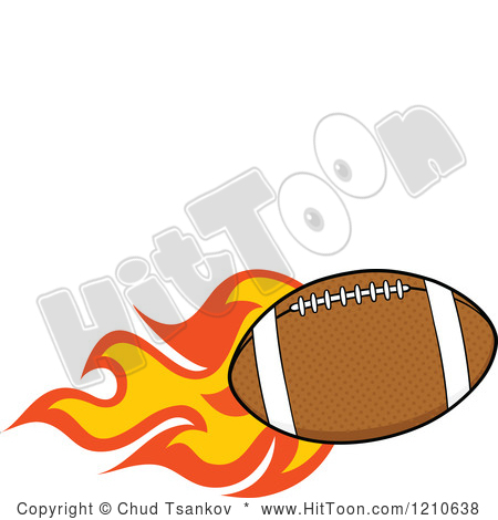 Of A Flaming American Football Royalty Free Vector Clipart 1210638
