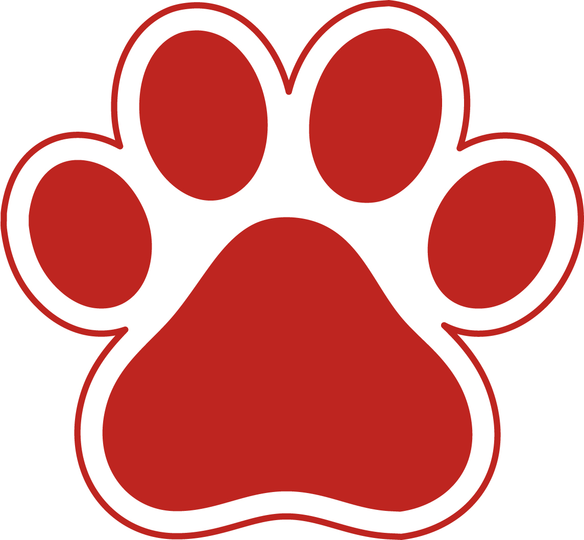 Red Paw Print Red Paw Print Clip Art