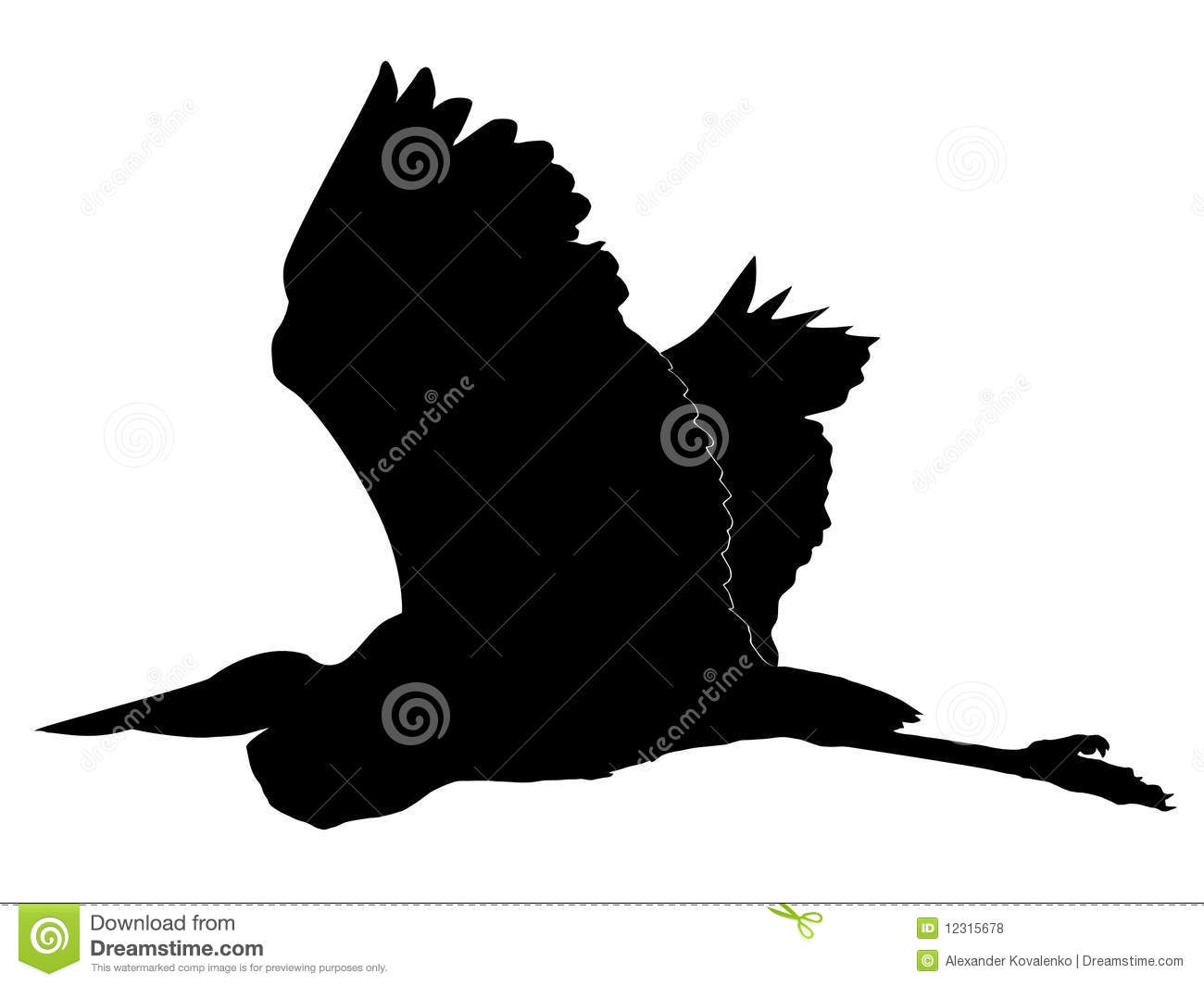 Silhouette Of Heron Royalty Free Stock Photos   Image  12315678