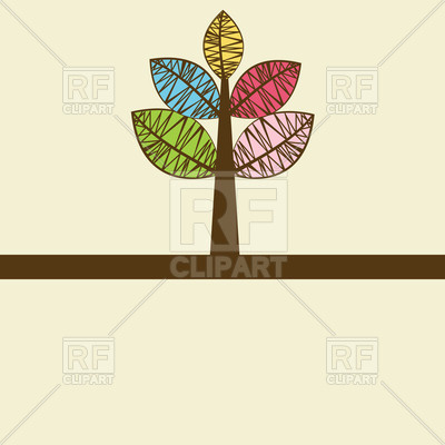 Stylish Spring Tree Download Royalty Free Vector Clipart  Eps