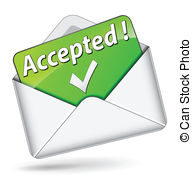 Vector Accepted Message   Vector Illustration Of Accepted
