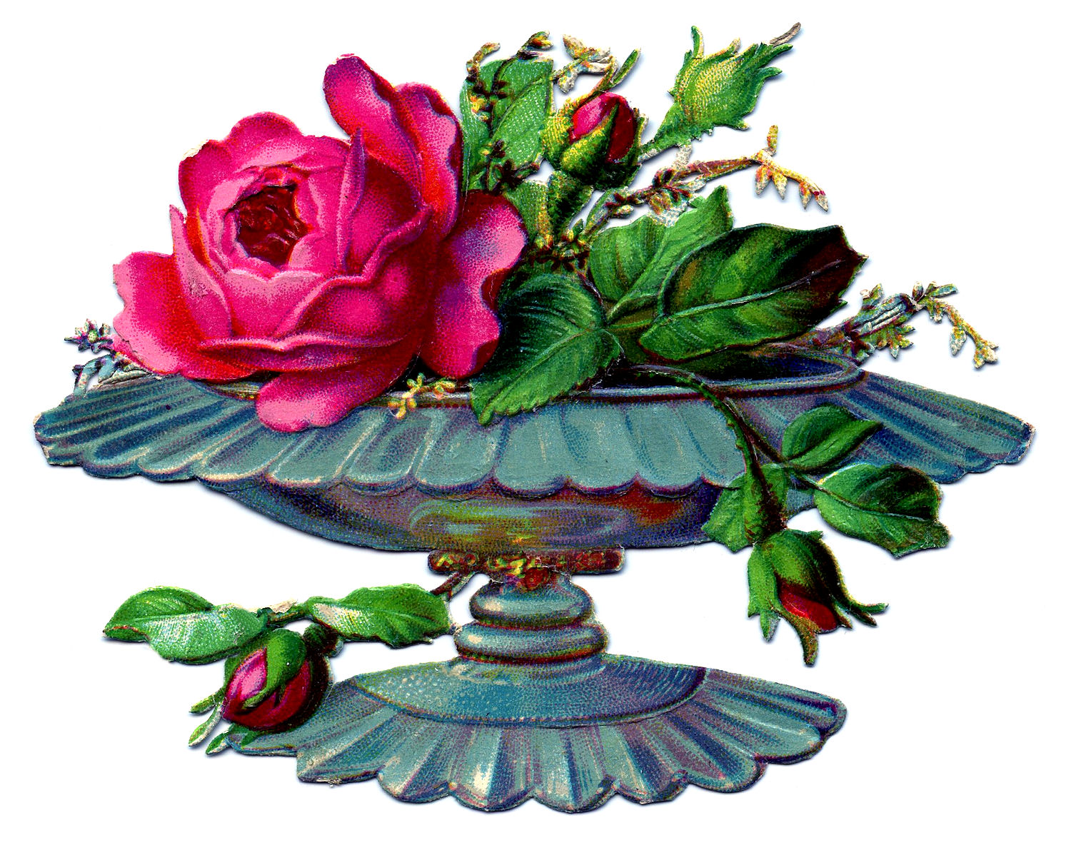 Victorian Clip Art   Flowers In Urns   The Graphics Fairy