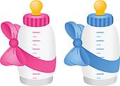 Baby Bottle With Bow Tie