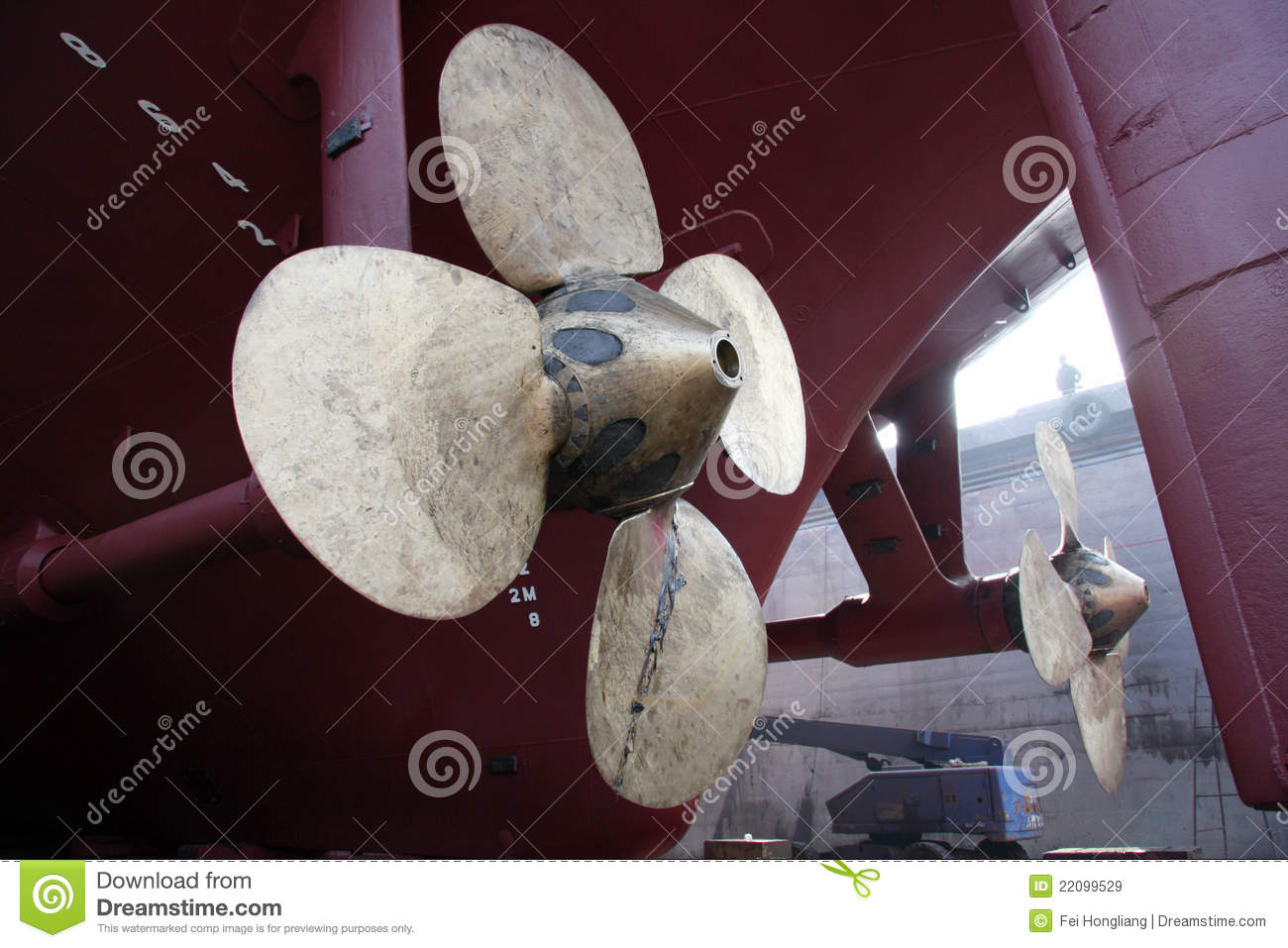 Big Ship S Propeller In Shipyard Royalty Free Stock Images   Image    