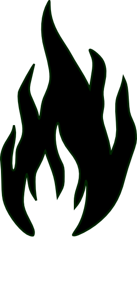 Black And White Fire Clipart Flames In Black And White Hi Png