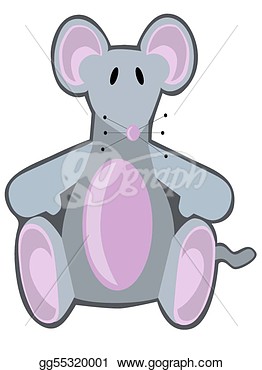 Clipart   Button Nose Cute Illustration Of Light Gray Stuffed Animal