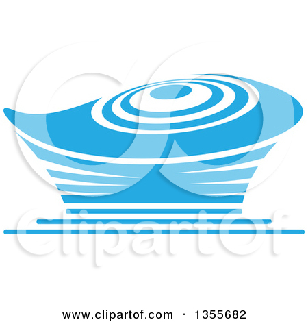 Clipart Of A Blue Sports Stadium Arena Building   Royalty Free Vector    