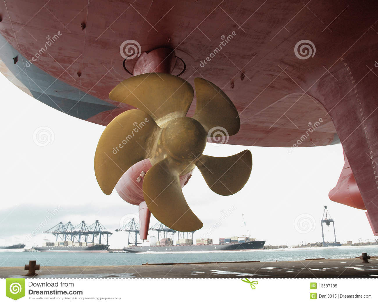 Close Up Of A Ship Propeller Royalty Free Stock Photo   Image