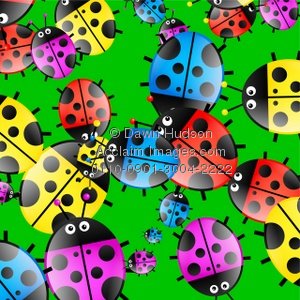     Cute Cartoon Colourful Ladybug Wallpaper Background Design Clipart