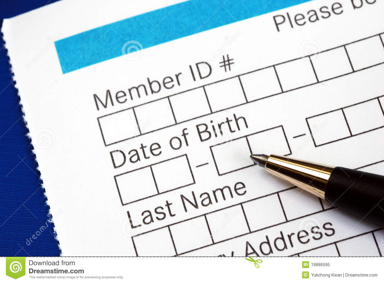 Fill In The Personal Information In The Form Royalty Free Stock Photo