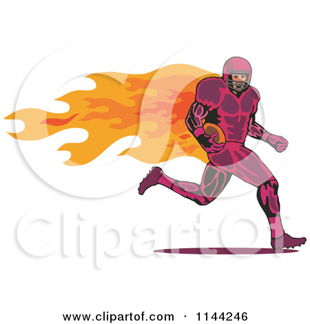 Flaming Football Clipart