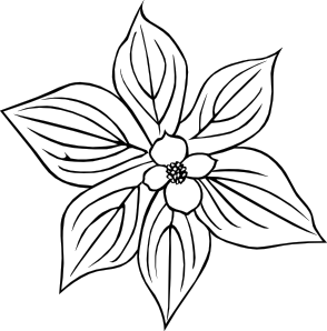 Flower Outline Clip Art At Clker Com   Vector Clip Art Online Royalty    