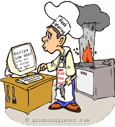 Funny Cartoon Of Chef Who Works For Geek Catering  He S Getting Recipe