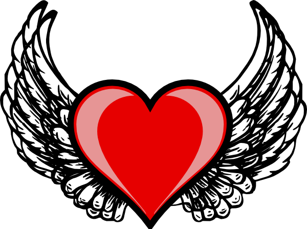 Heart Wing Logo Clip Art At Clker Com   Vector Clip Art Online    