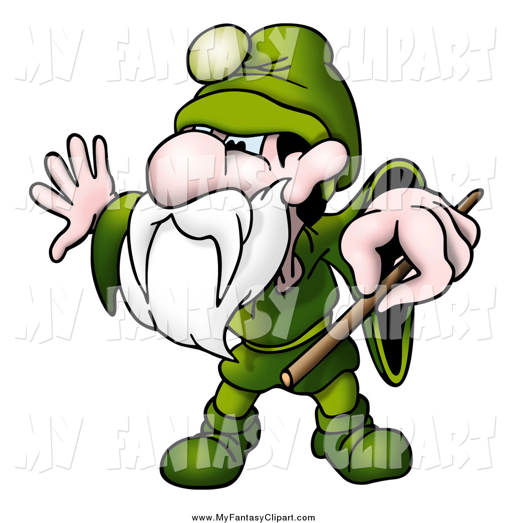 Larger Preview  Clip Art Of A Male Magician In Green By Dero