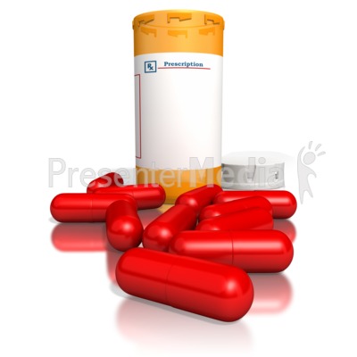 Medication Bottle Red Pills   Medical And Health   Great Clipart    
