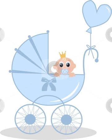 Newborn Baby Boy Stock Vector Clipart Newborn Baby Boy With A Crown