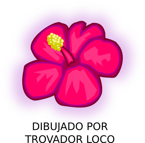 Pink Tropical Flower Clip Art At Clker Com   Vector Clip Art Online    