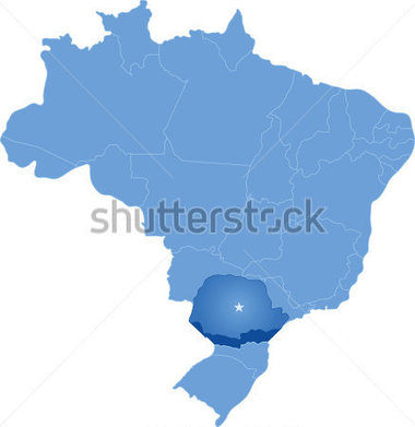 Political Map Of Brazil With All States Where Parana Is Pulled Out