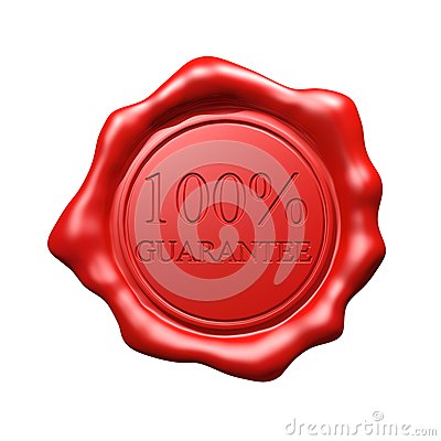 Red Wax Seal   100  Guarantee   Isolated  White Or Transparent