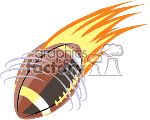 Royalty Free Flaming Spiral Football Clipart Image Picture Art    