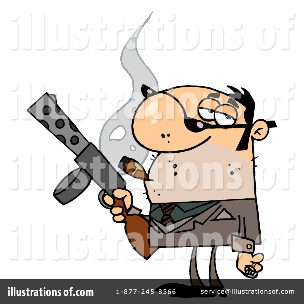 Royalty Free  Rf  Mobster Clipart Illustration By Hit Toon   Stock