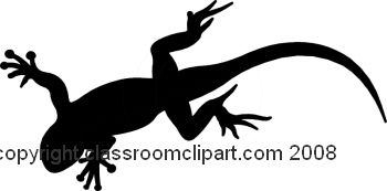 Silhouettes   Lizard Silhouette 1208 07   Classroom Clipart