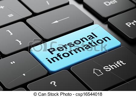 Stock Illustration   Privacy Concept  Personal Information On Computer