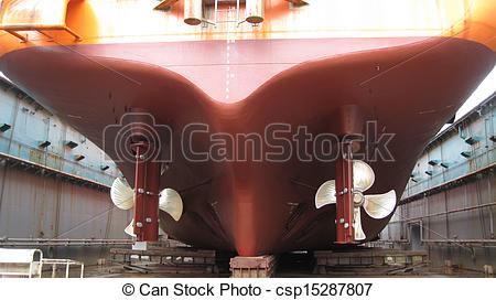 Stock Photo   Ship S Twin Rudders And Propellers   Stock Image Images