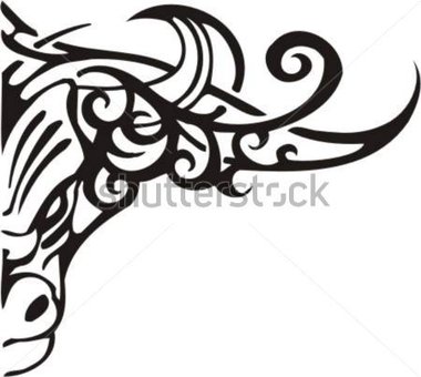 Tribal Bull Vector Clip Art High Quality Flame And Tribal Designs    