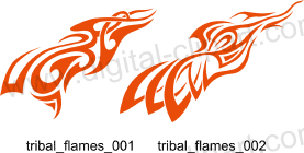 Tribal Flame Vector Tribal Flames Clip Art  Free