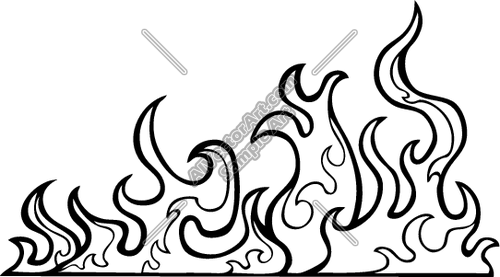Tribal Racing Flame Free Vector Clipart Sample For Vehicle Graphics